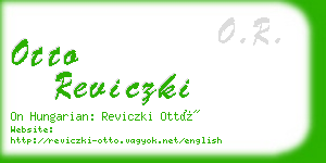 otto reviczki business card